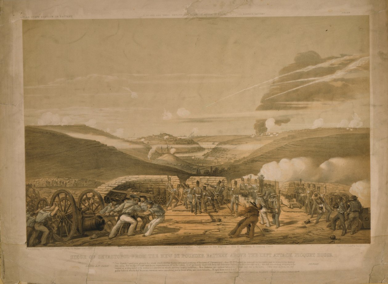 Beleiringen av Sevastopol, 1854 av Sir Michael Anthony Shrapnel Biddulph