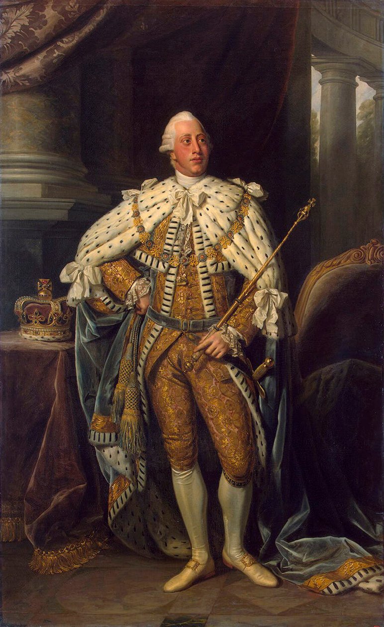 Portrett av kongen George III av Storbritannia', 1738-1820, 1773. av Sir Nathaniel Dance