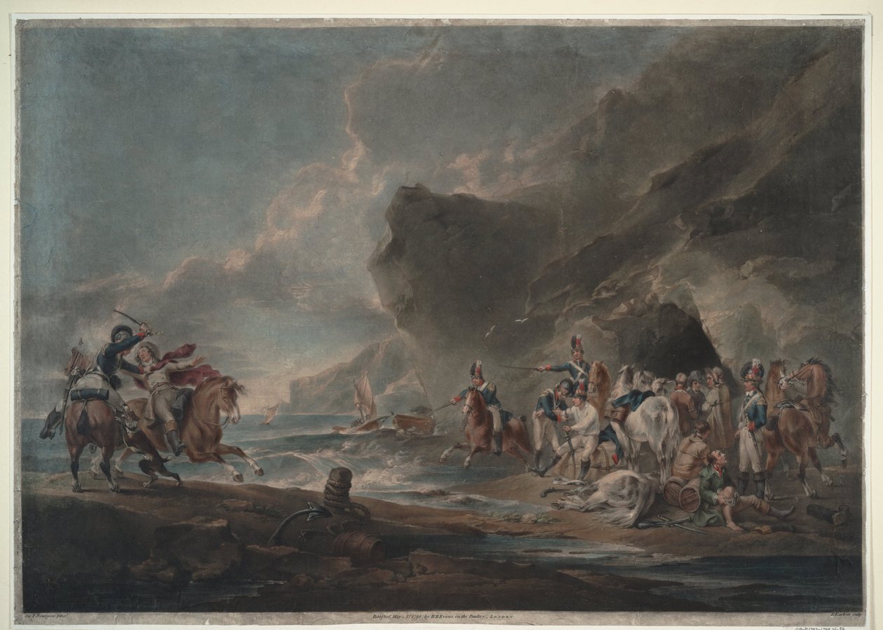 Smuglere beseiret, 1795-1798 av Sir Peter Francis Bourgeois