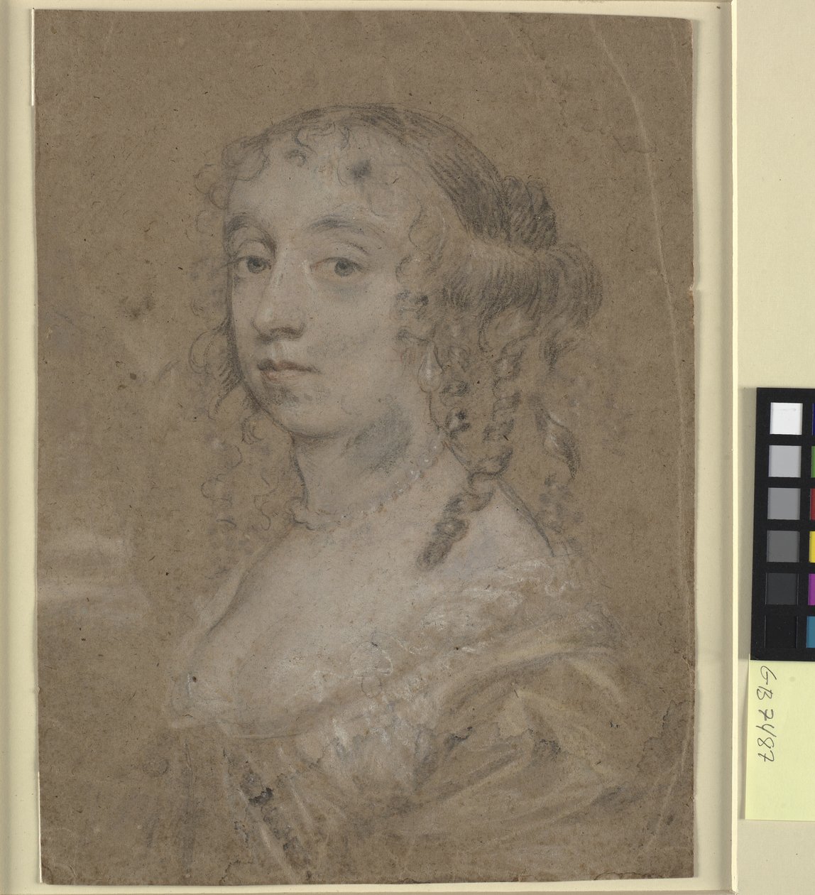 Hode og skuldre portrett av en dame av Sir Peter Lely