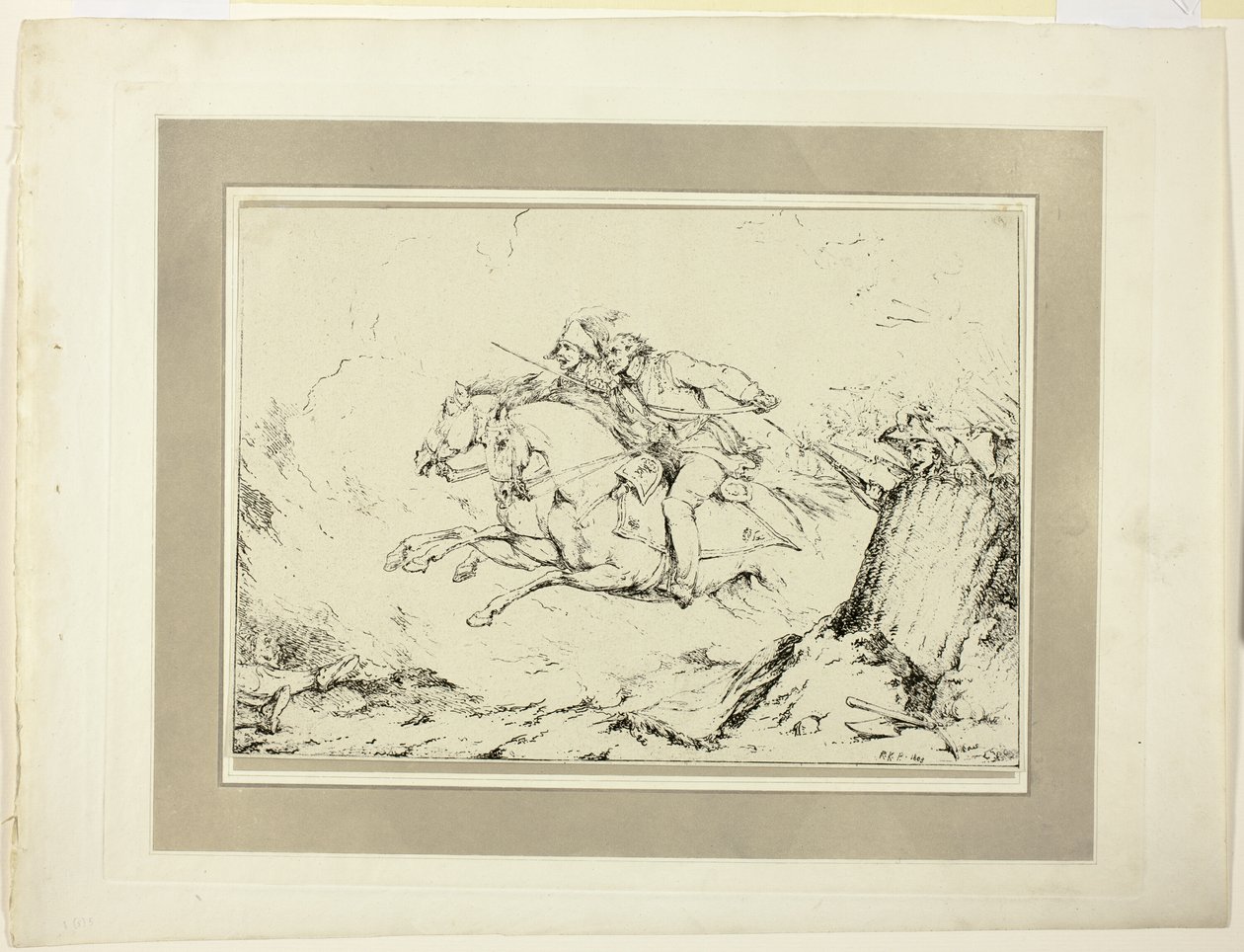 Charge, fra den første utgaven av Specimens of Polyautography av Sir Robert Ker Porter