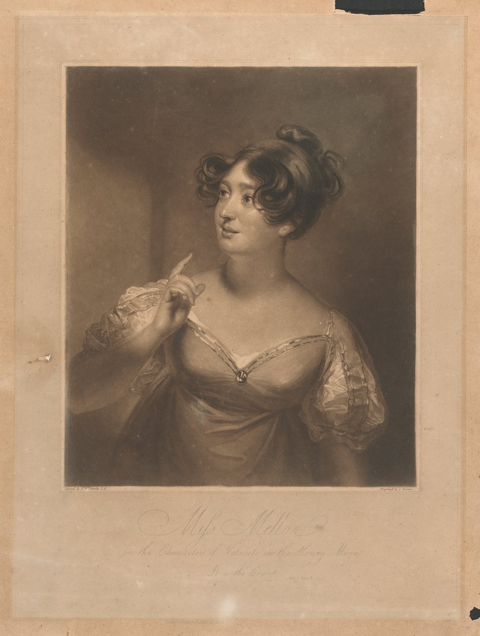 Frøken Mellon i Character of Voltante in the Honey Moon av Sir William Beechey