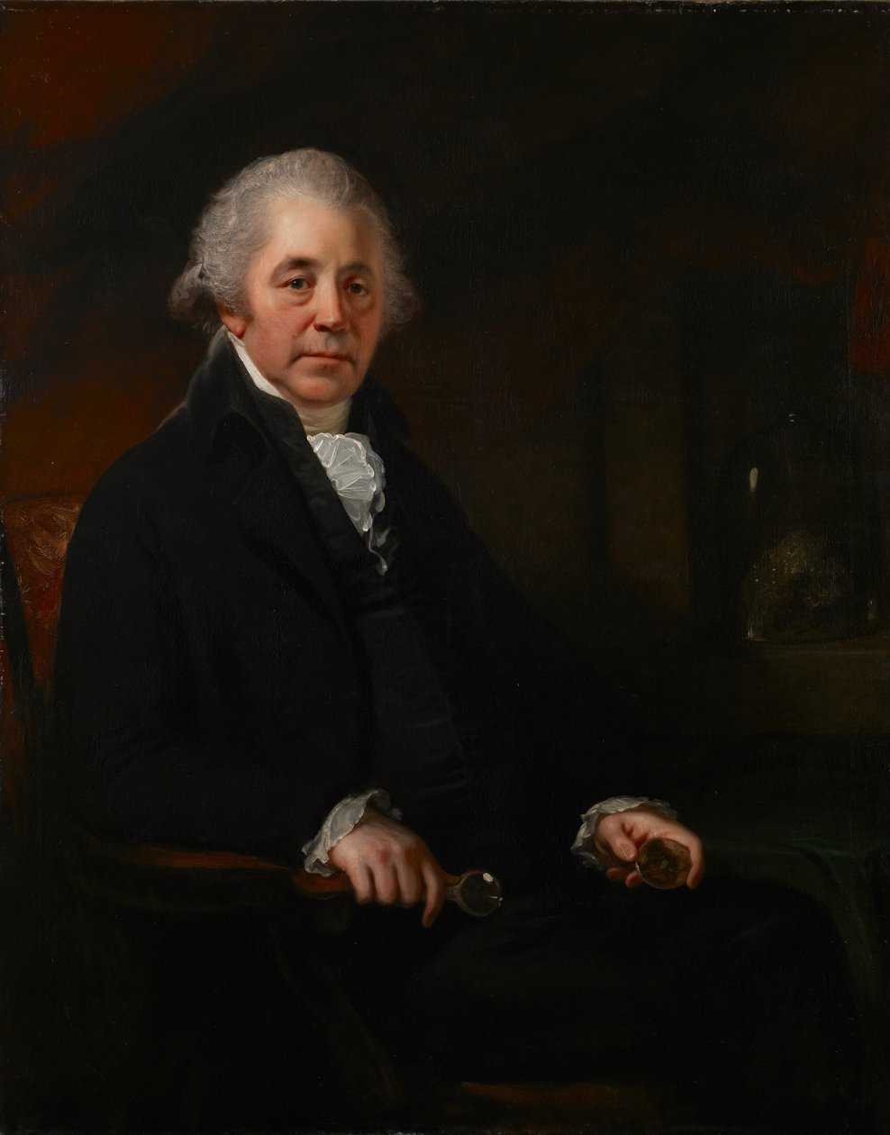 Portrett av Matthew Boulton, holder en mineralprøve. av Sir William Beechey
