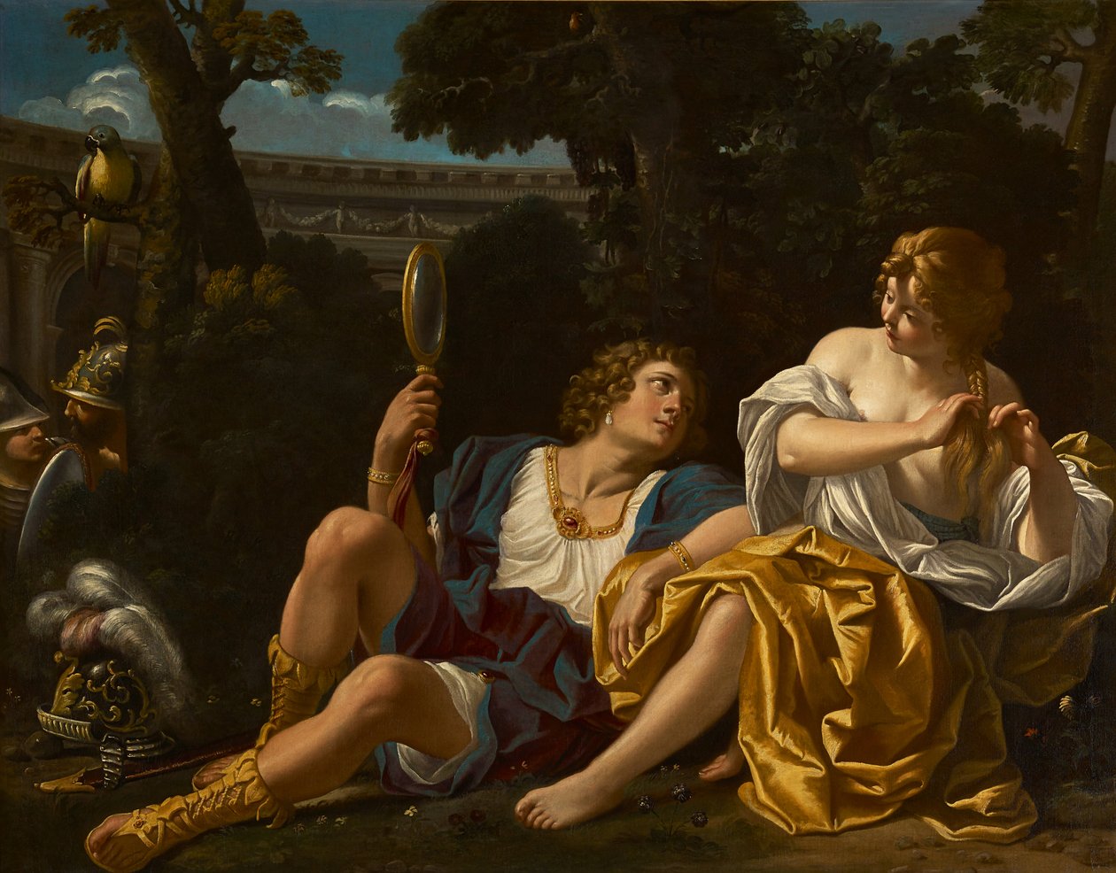 Rinaldo og Armida (olje på lerret) av Sisto Badalocchio