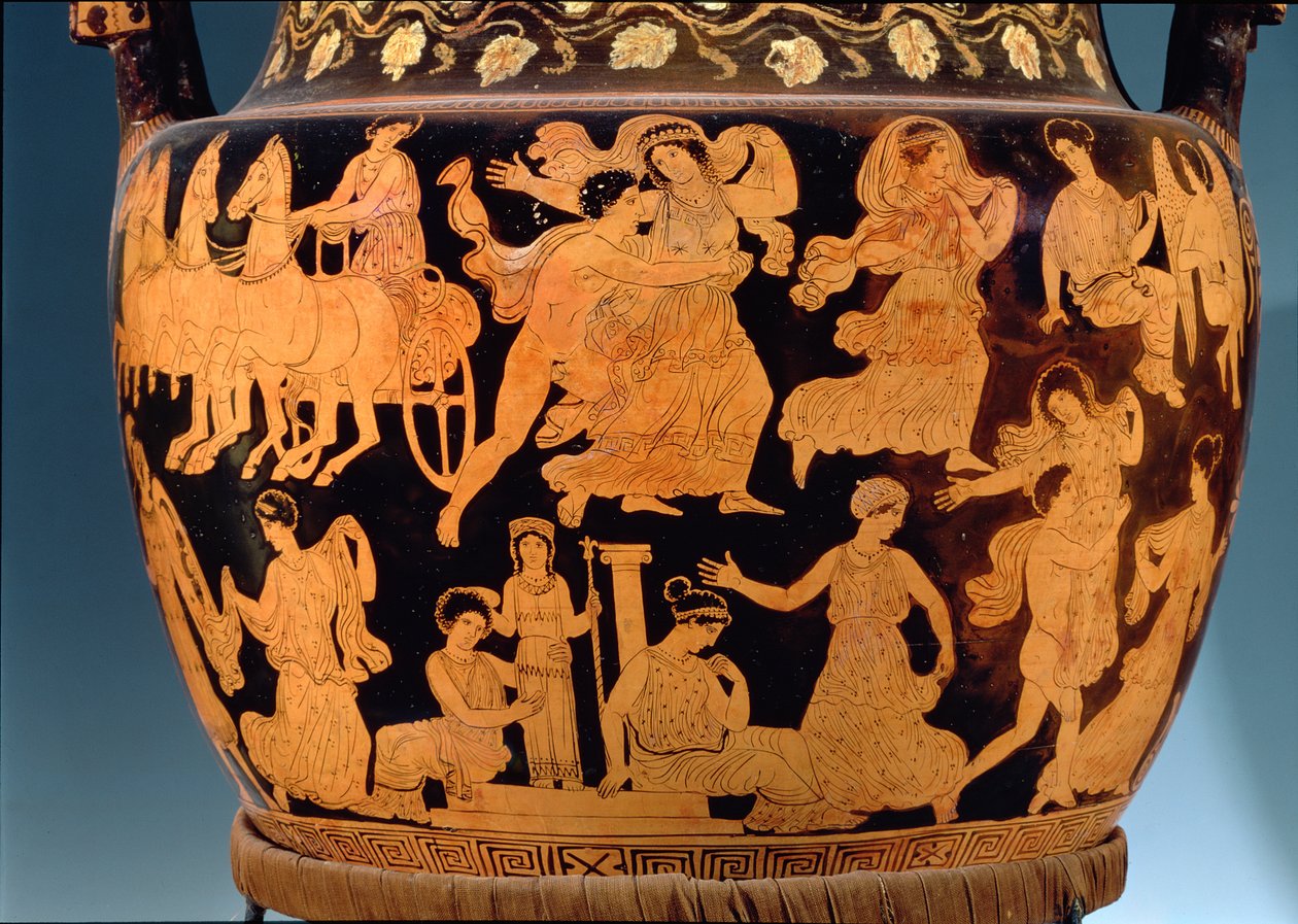 Rødfigur volutt krater keramisk detalj av 85030 av Sisyphus Painter