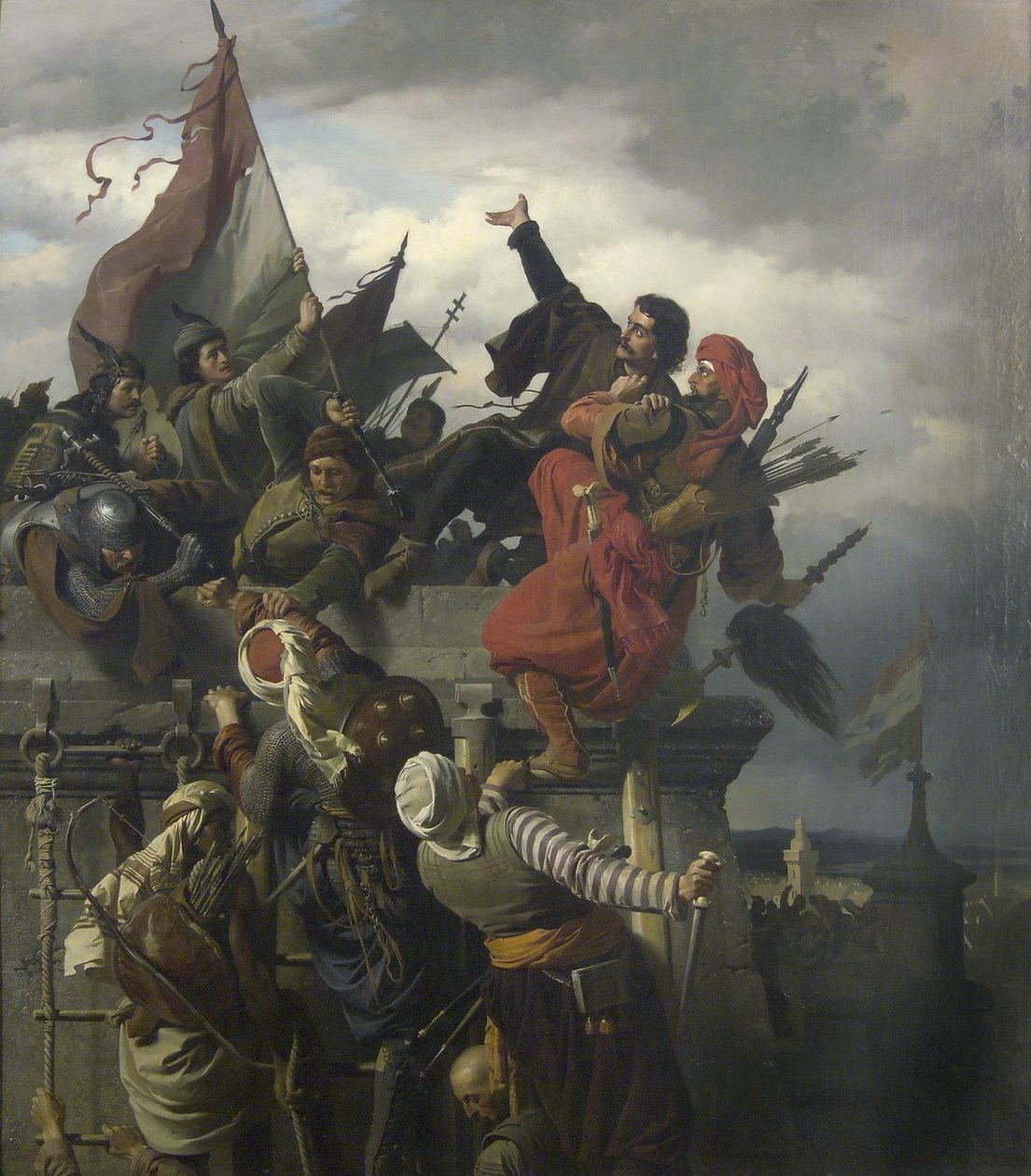 The Self-Sacrifice of Titusz Dugovics, 1859 av Alexander von Wagner