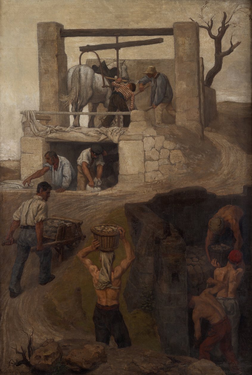 Arbeidere i Montmartre, 1858 av Soběslav Pinkas