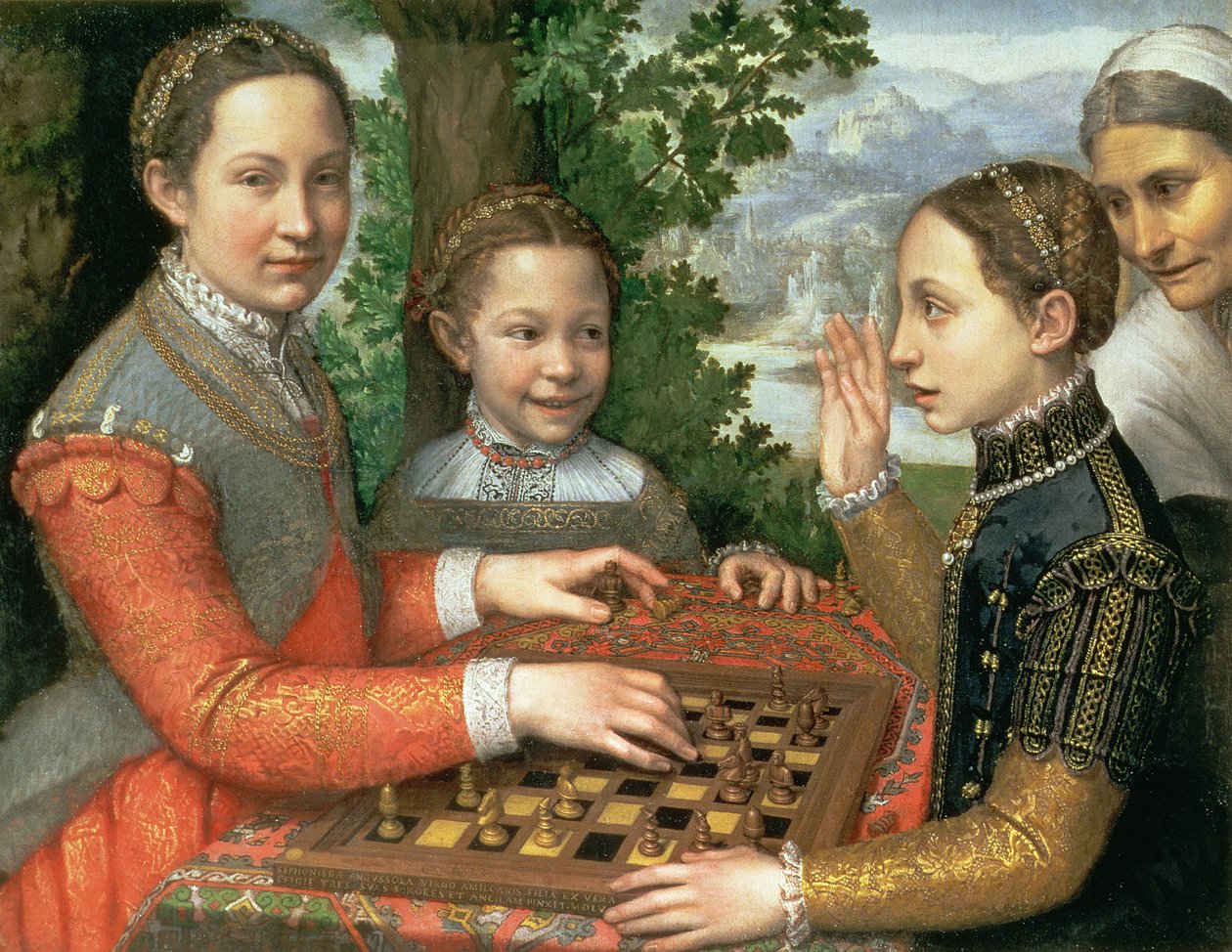 Sjakkspill, 1555 av Sofonisba Anguissola