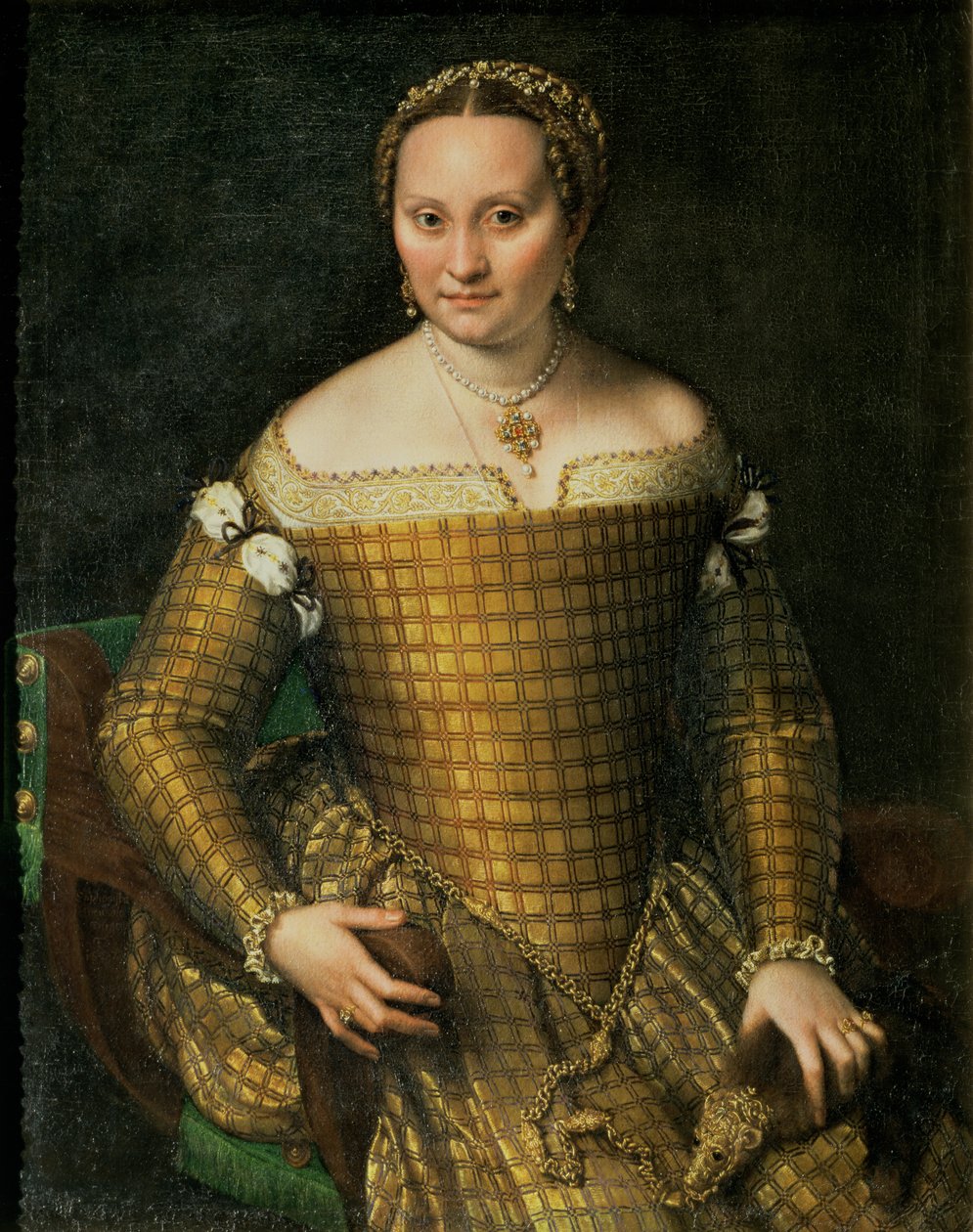 Portrett av kunstnerens mor, Bianca Ponzoni Anguisciola, 1557 av Sofonisba Anguissola