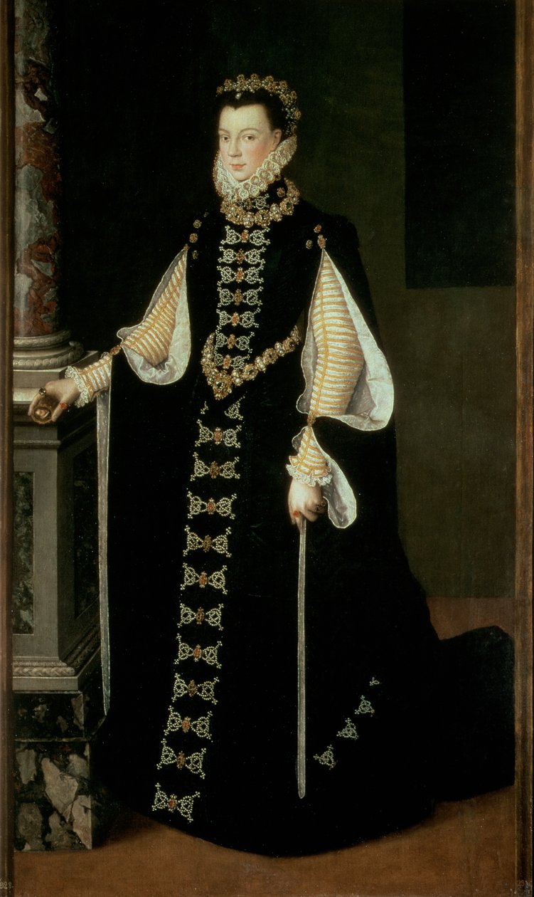 Isabella av Valois, dronning av Spania (1545-68), kone til kong Filip II av Spania (1556-98) av Sofonisba Anguissola