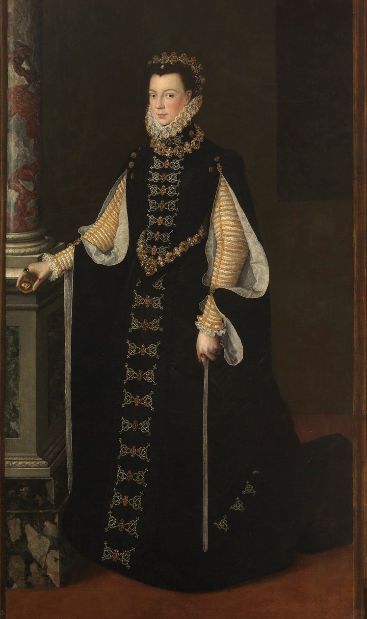""Portrett av Elisabeth av Frankrike (1545-1568) eller Isabella av Valois, dronning av Spania"" - Elisabeth av Valois (1545-1568), dronning av Spania av Anguissola, Sofonisba (ca. 1532-1625) av Sofonisba Anguissola