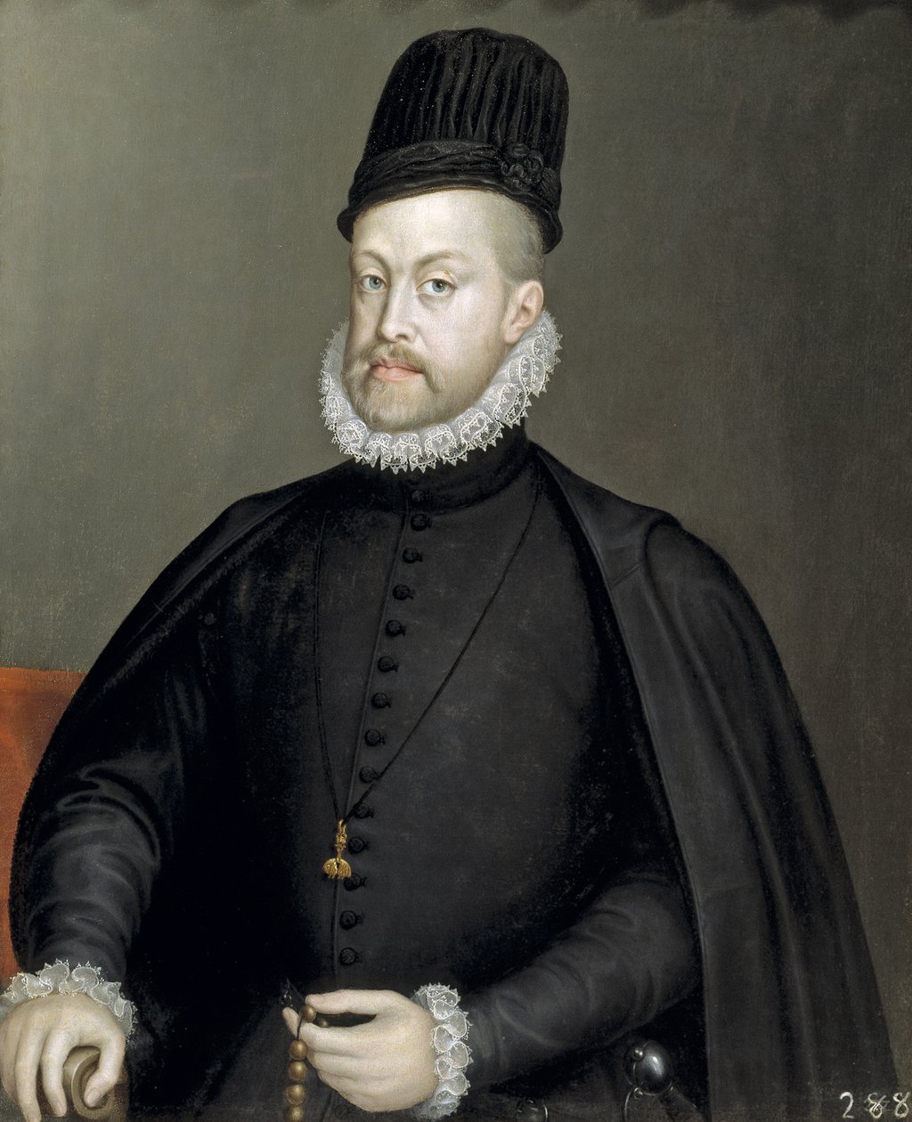 Portrett av Filip II 1527-1598, konge av Spania og Portugal, 1565 av Sofonisba Anguissola