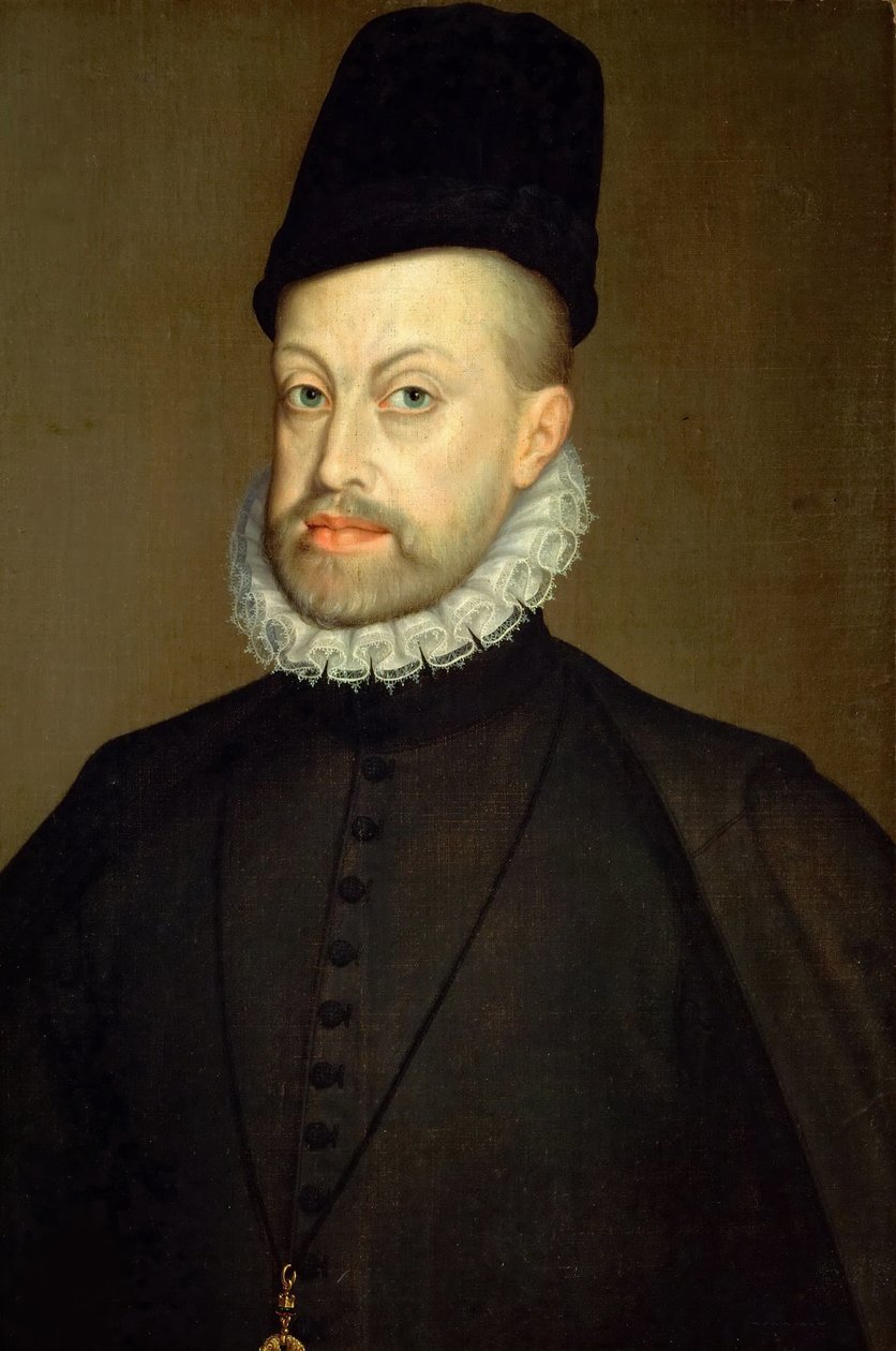 Portrett av Filip II 1527-1598, konge av Spania og Portugal, 1568. av Sofonisba Anguissola
