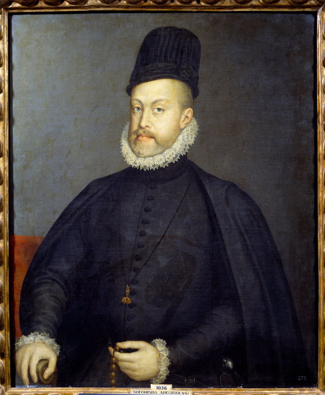Portrett av kongen av Spania Filip II (1527-1598) Maleri av Sofonisba Anguisciola eller Anguissiola (1540-1625) av Sofonisba Anguissola