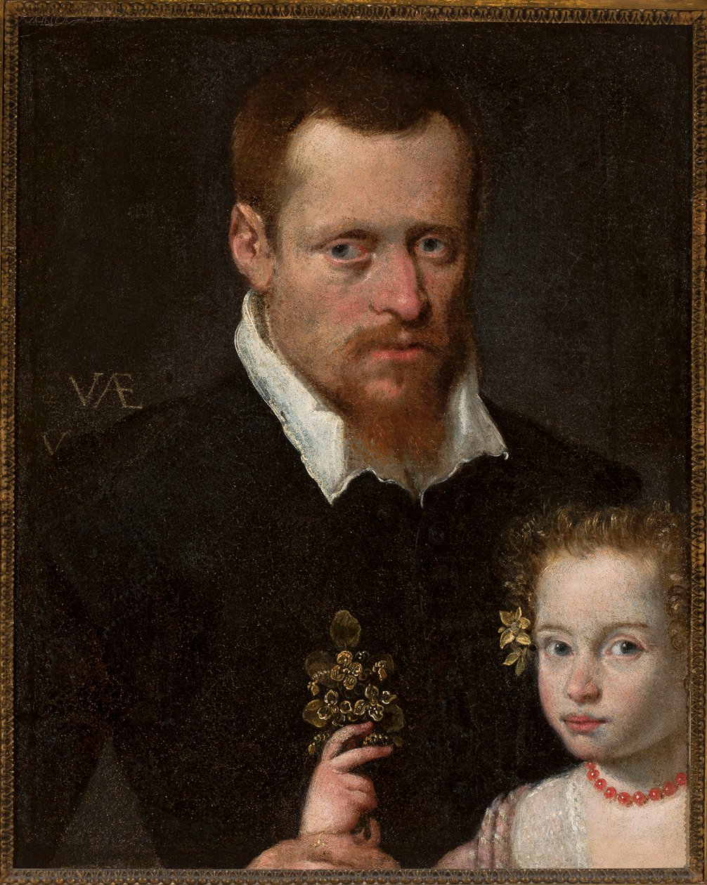 Portrett av en mann med datteren sin av Sofonisba Anguissola