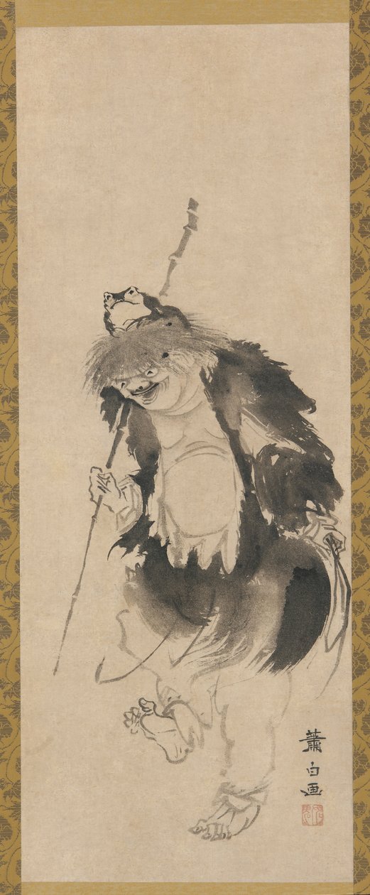 Gama Sennin kinesiske Hou Xiansheng og hans trebeinte padde, Edo-periode, 1700-tallet. av Soga Shohaku