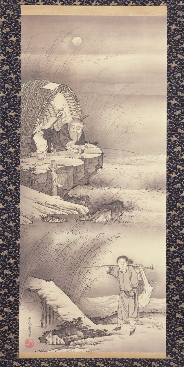 l u shang (Tai offentlig nettverk) fra .1775 (blekk på papir) av Soga Shohaku