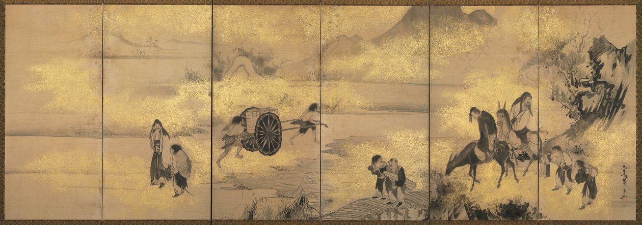 The Eight Immortals of the Wine Cup, senere 1700-tallet. av Soga Shohaku