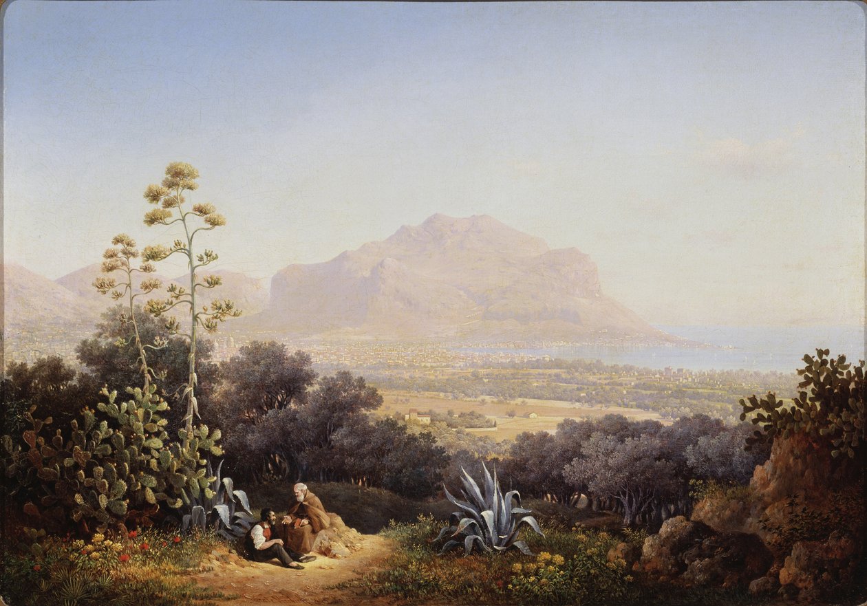 Utsikt over Palermo, 1845 av Sokrat Maximovich Vorobyev