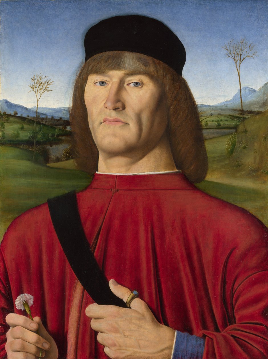 En mann med en rosa, ca. 1495 av Solari