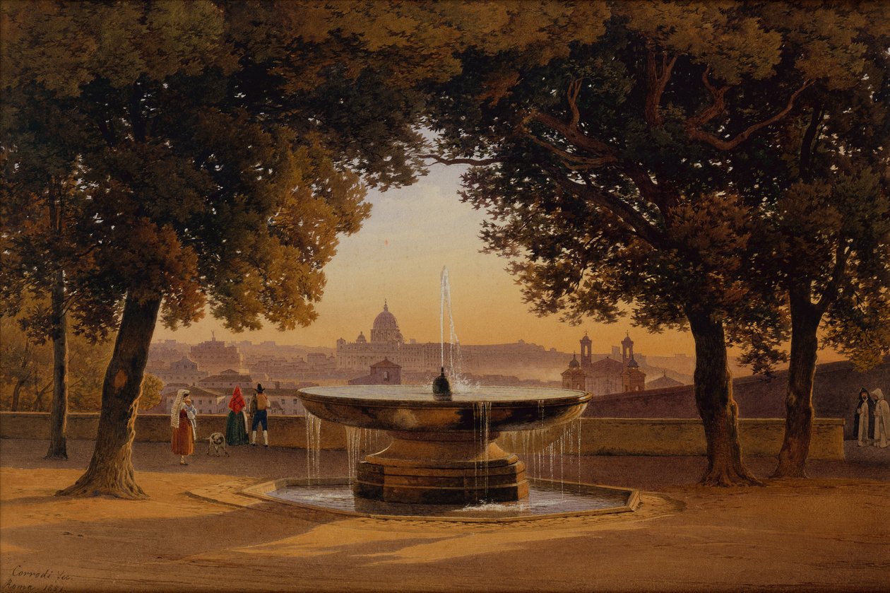 Fontenen til Villa Medici av Solomon Corrodi