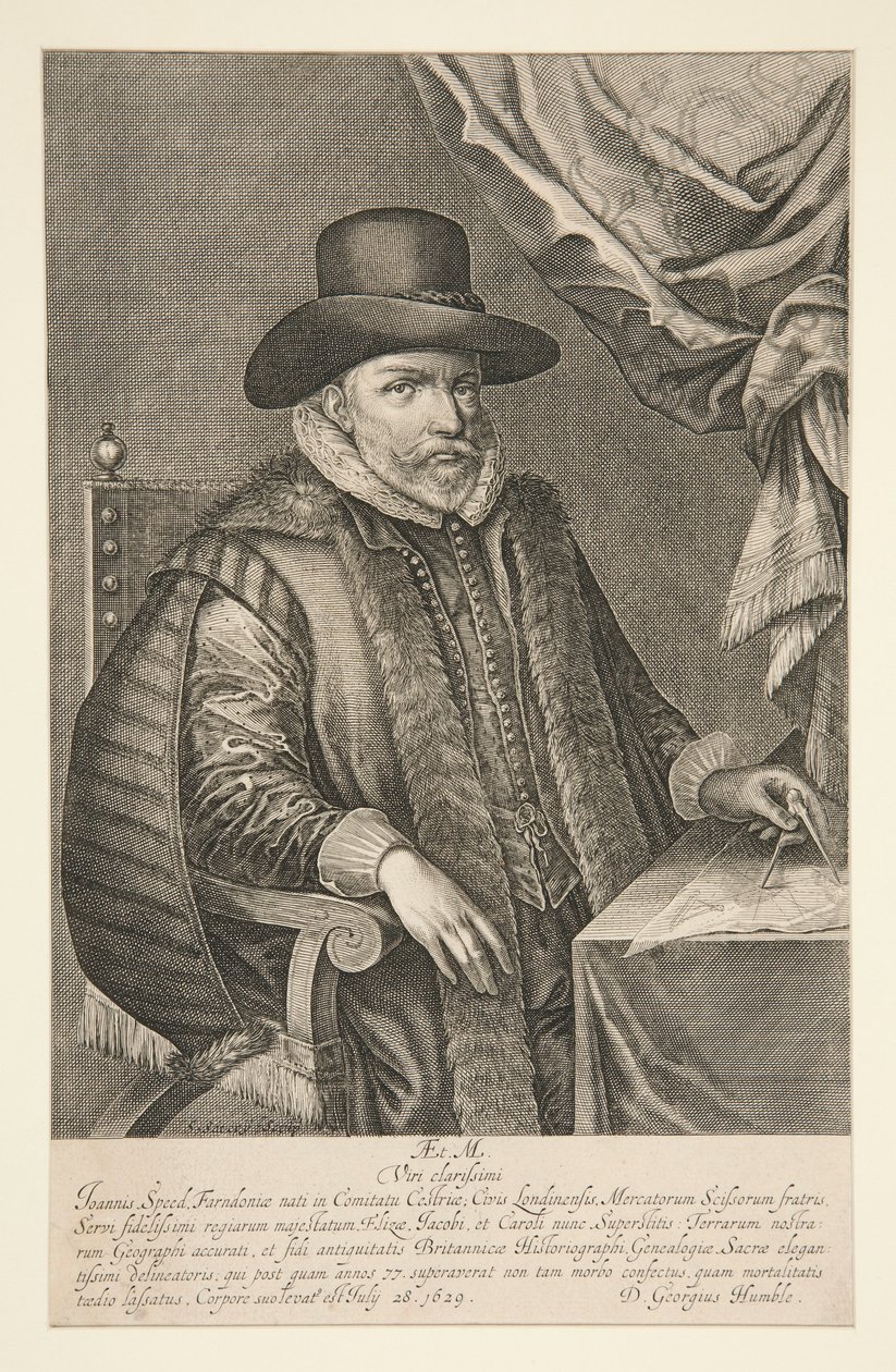 Portrett av John Speed av Solomon Savery