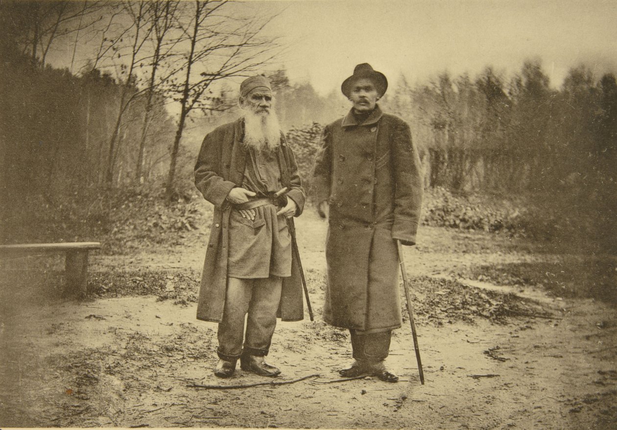Leo Tolstoj og forfatteren Maxim Gorky av Sophia Andreevna Tolstaya