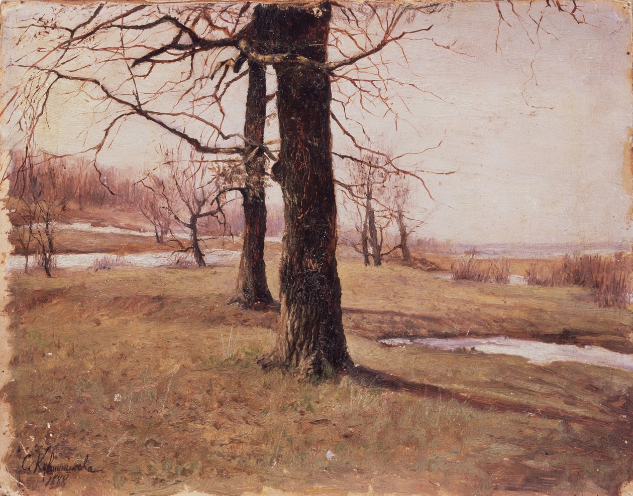 Vårlandskap, 1888 av Sophia Petrovna Kuvshinnikova
