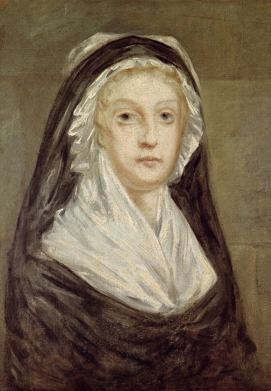 Marie Antoinette (1755-93) ved Conciergerie, etter et maleri av Alexandre Kucharski (1741-1819) ca. 1792-99 av Sophie Prieur