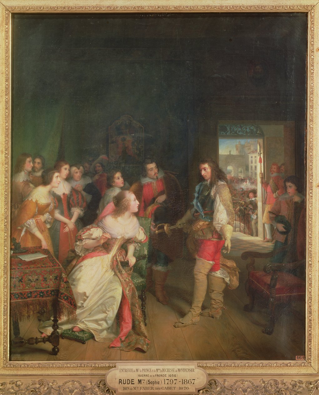 Møte mellom Louis II (1621-86) de Bourbon og Anne-Marie-Louise d