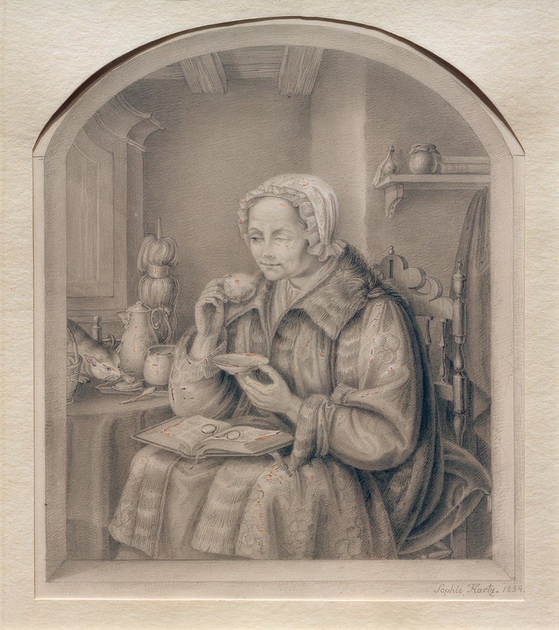 Kvinne drikker kaffe av Sophie Hartz