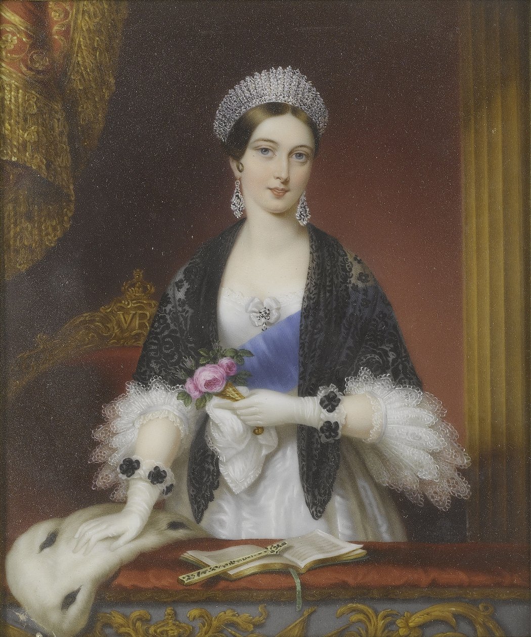 Dronning Victoria i Royal Box på Drury Lane Theatre i november 1837 av Sophie Lienard
