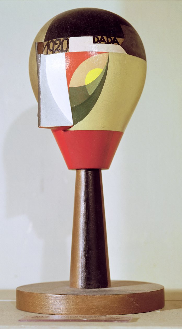 Dada Head, 1920 (malt tre) av Sophie Taeuber Arp