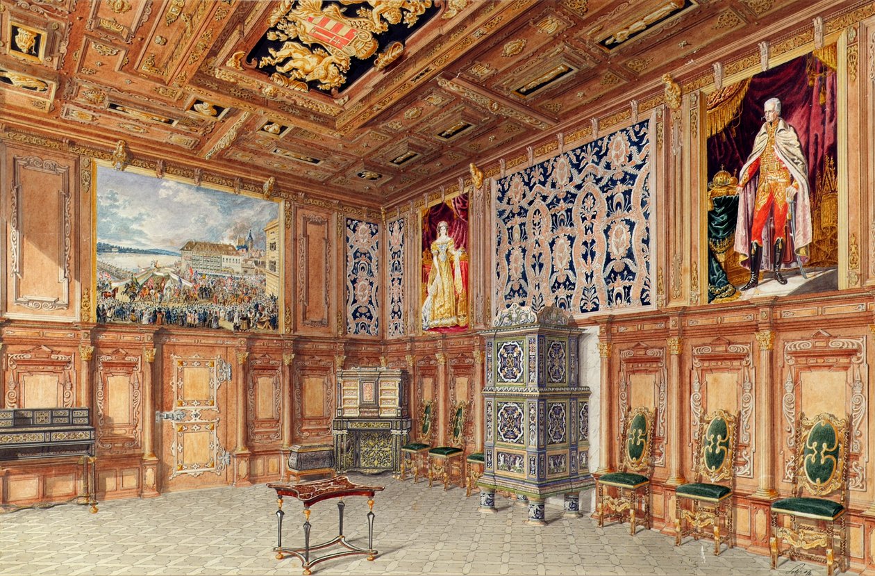 Kroningshallen i Laxenburg-palasset nær Wien av Sotira