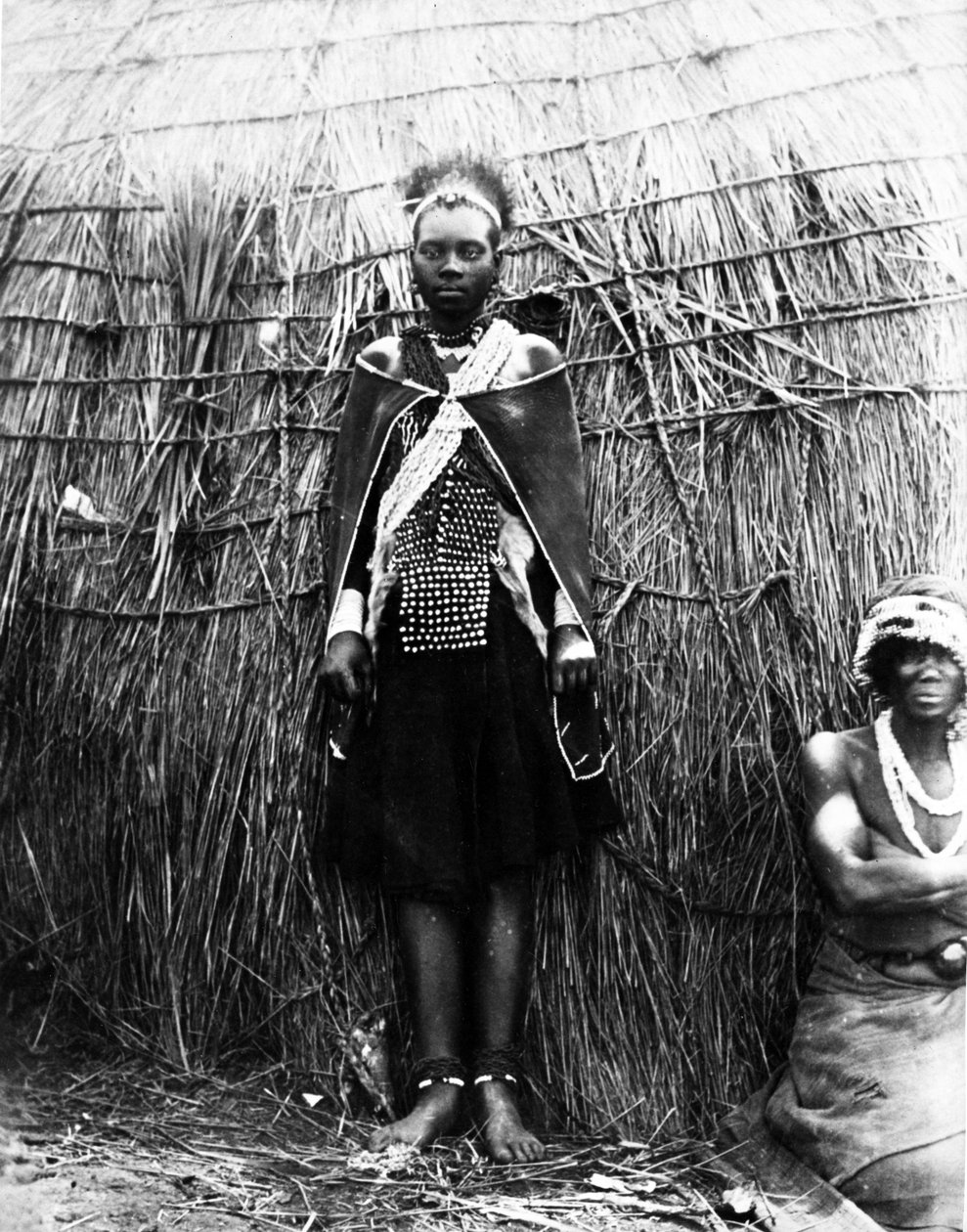 En Zulu-brud, ca. 1895 av South African Photographer