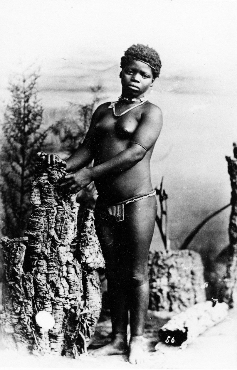 Lulu, en Intombi Zulu-jente, ca. 1895 av South African Photographer