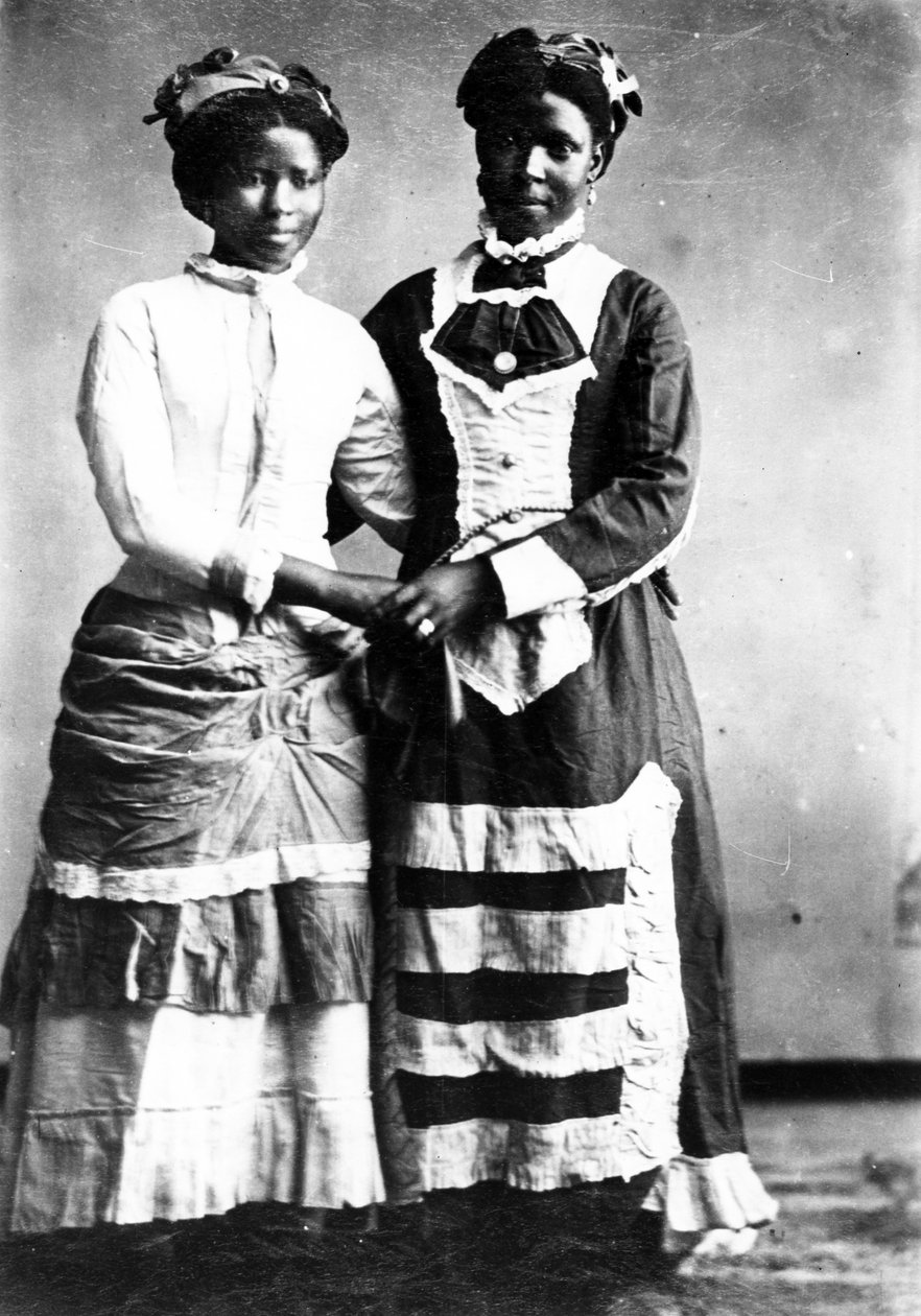 To kristne Kefir-piker, Sør-Afrika, ca. 1895 av South African Photographer