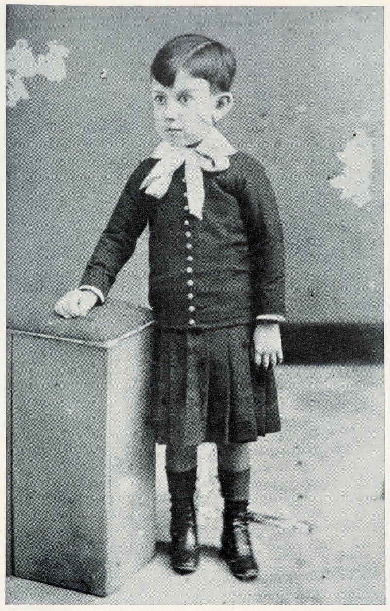 Pablo Picasso, fire år gammel, 1885 av Spanish Photographer