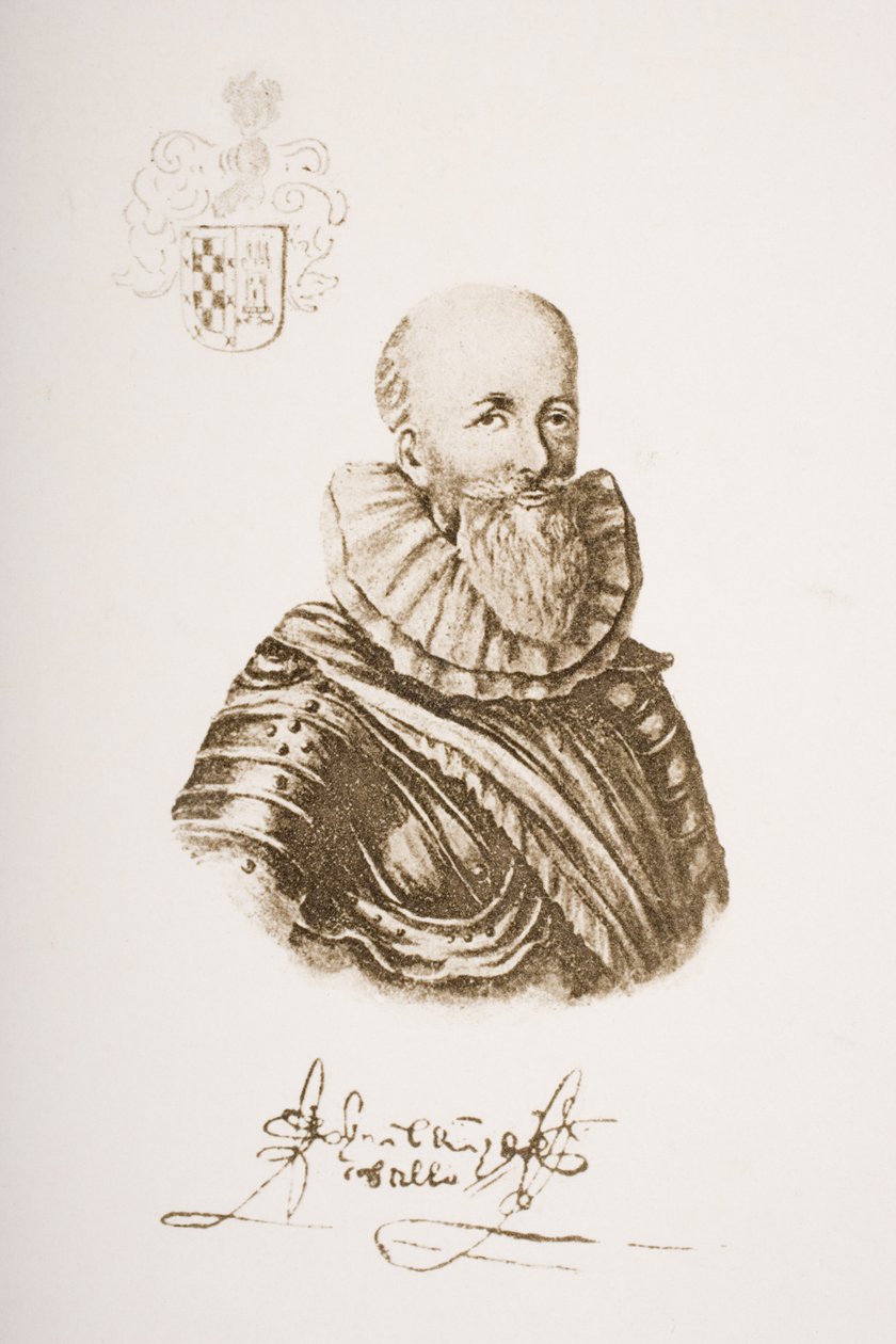 Bernal Diaz del Castillo (ca. 1492-1584) av Spanish School