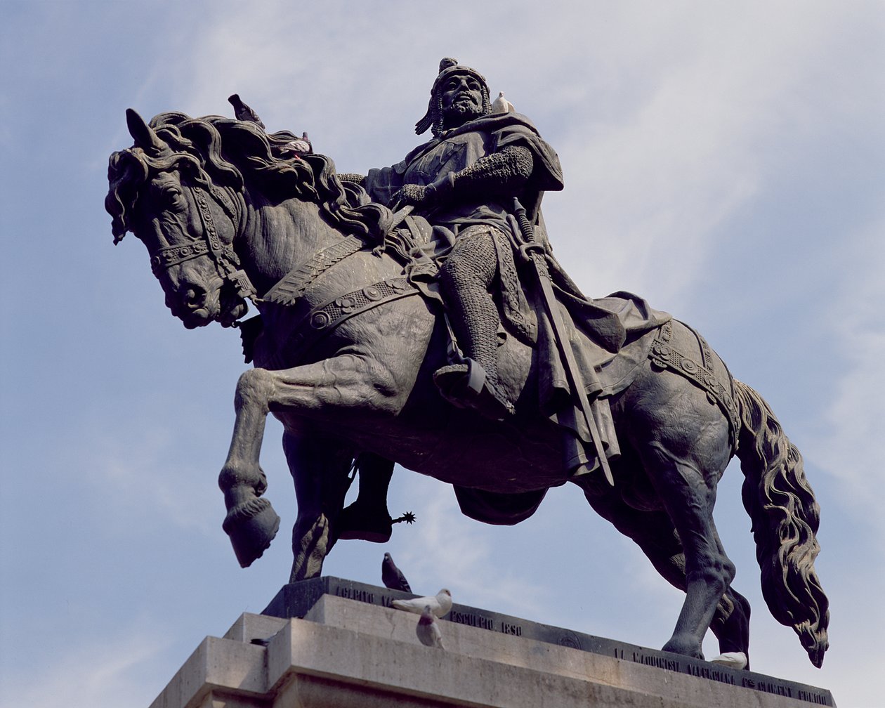 Rytterstatue av Jaime I (1208-76) El Conquistador, 1890 (bronse) av Spanish School