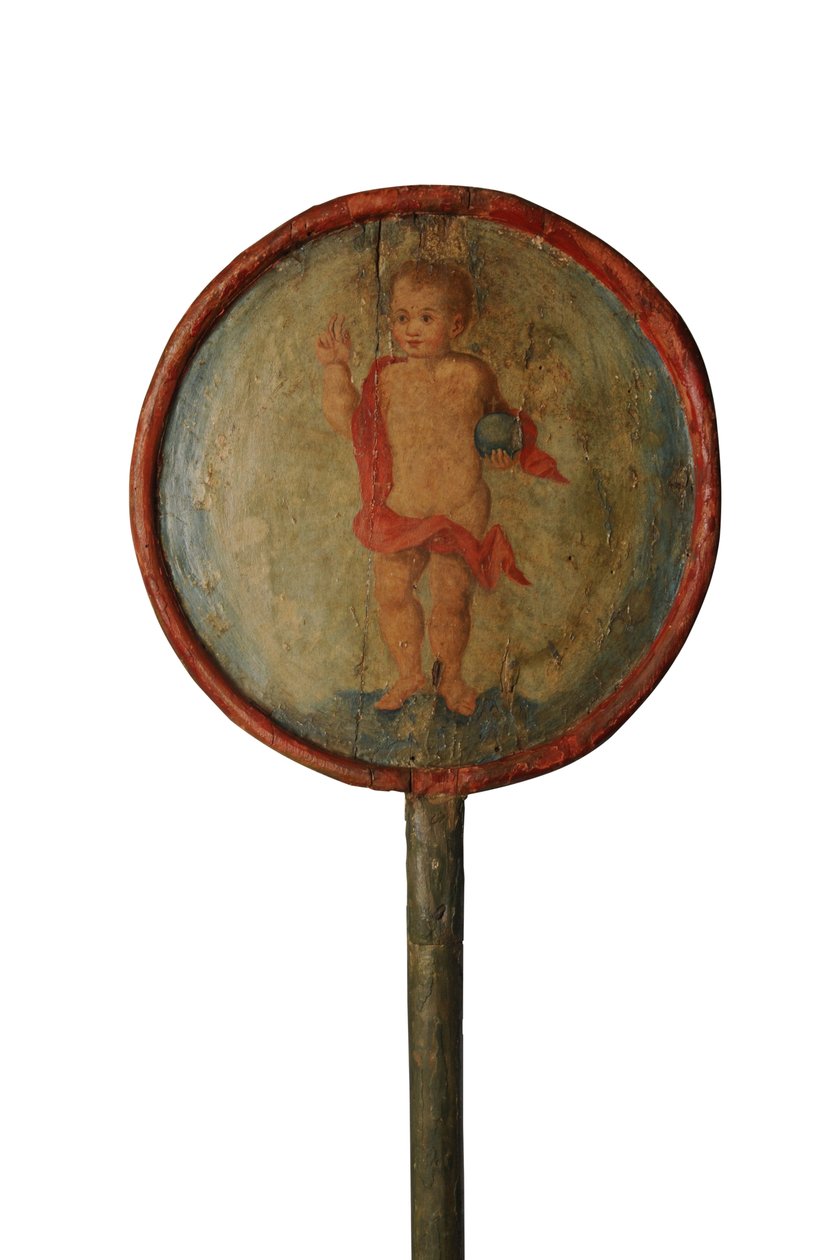 Prosessjonsstav med malt dekorasjon, Spania, ca. 1700 av Spanish School