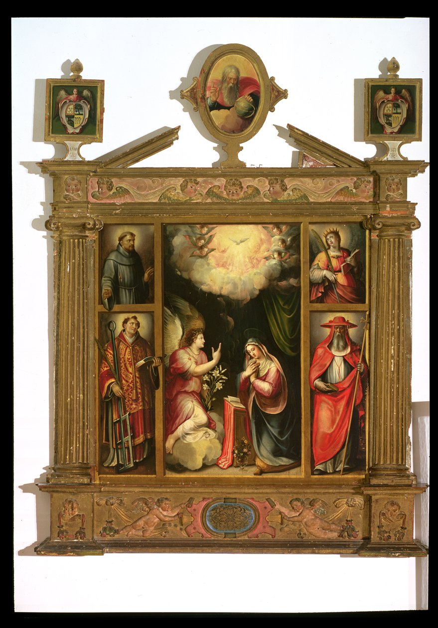 Bebudelsen, 1581 (panel) av Spanish School