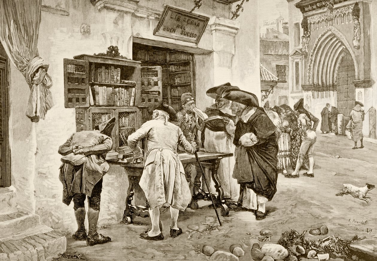 The Bibliophiles, etter et maleri av Jimenez Aranda, fra 