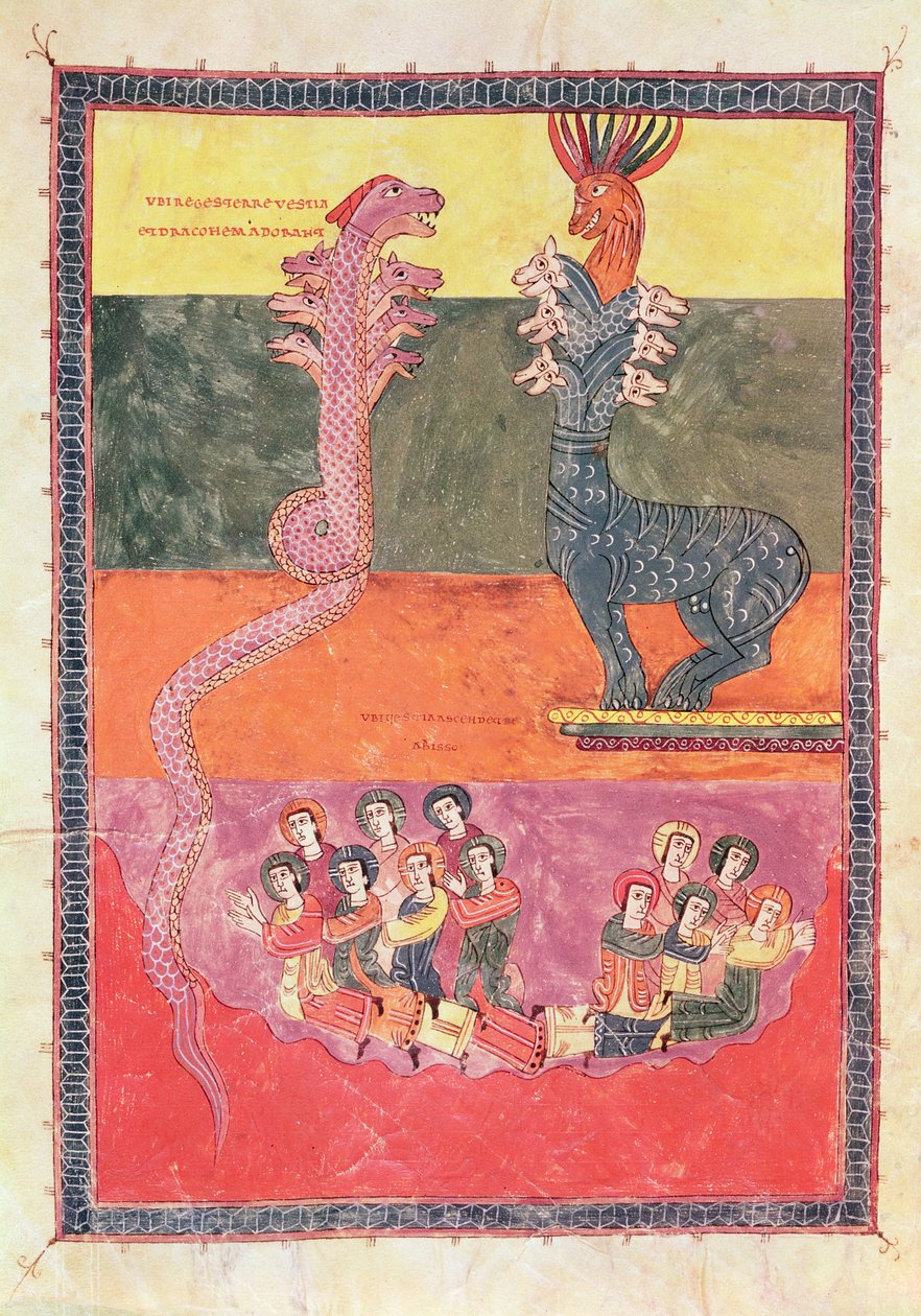 The Dragons, fra Girona Beatus av Spanish School