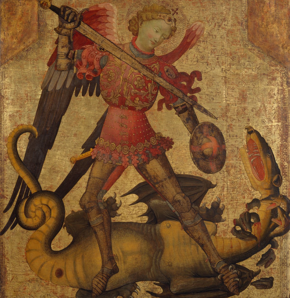 Saint Michael and the Dragon, ca. 1405. av Spanish