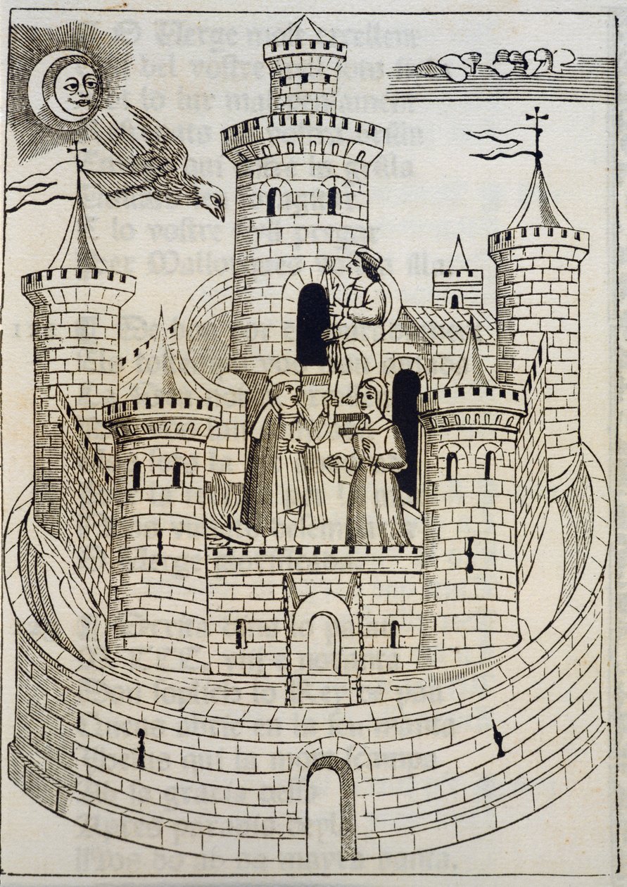 A Castle, engraving to accompany Mallorcan songs written by Fray Encelm Turmeda   1423934   no       norwegian Successfully Translated  Original: Ancient Oaks in a Landscape Translat: Ancient Oaks in a Landscape 1229911 no norwegian Successfully Translated av Spanish School
