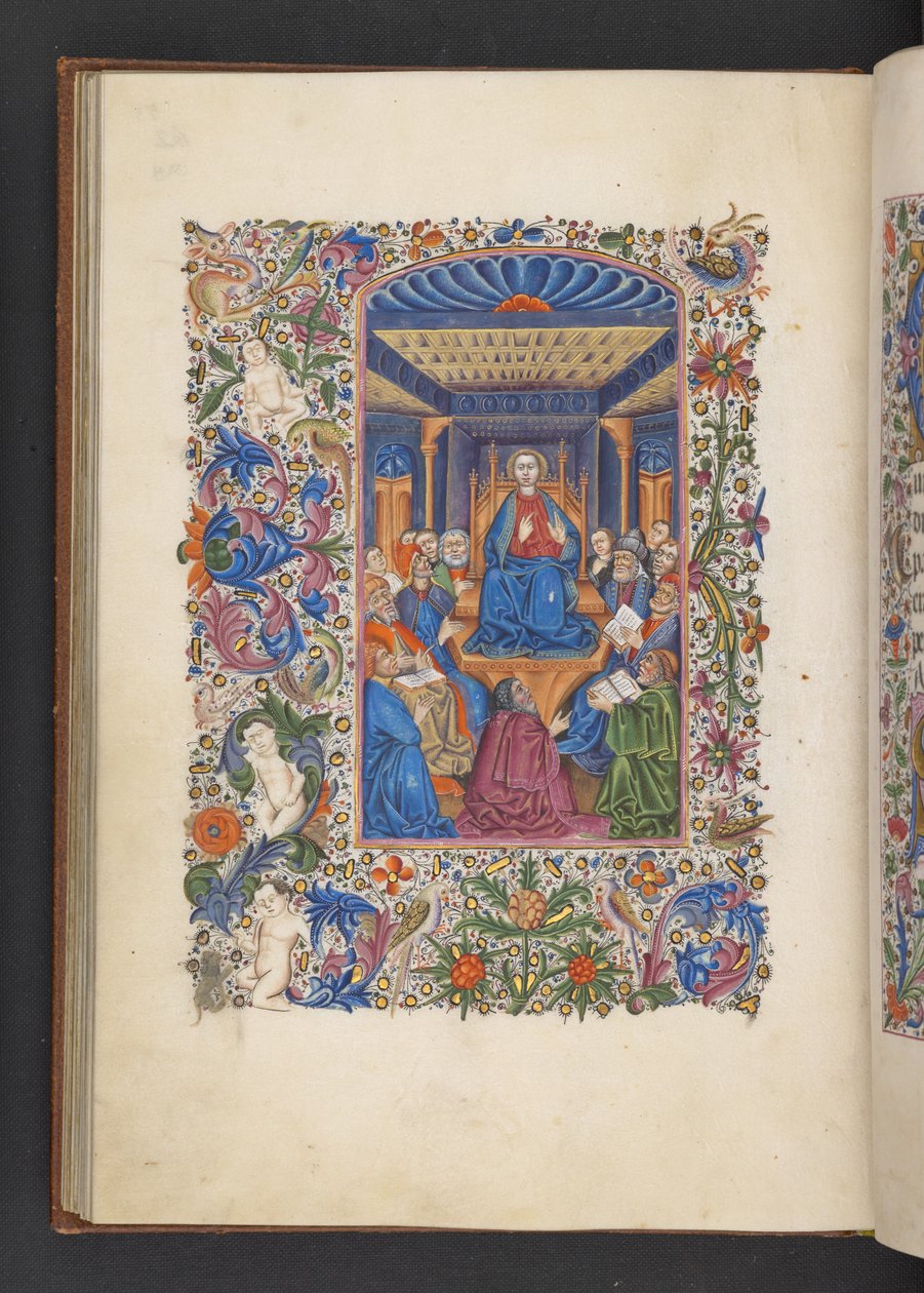 Legg til MS 50004 f.53v Kristus blant legene, fra en 