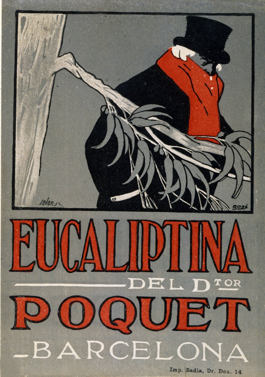 Reklame for forkjølelsesmedisinen Eucaliptina, Spania 1924. av Spanish School