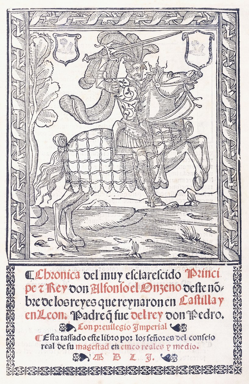 Alfonso XI, konge av Castilla og Leon, til hest, 1551 av Spanish School