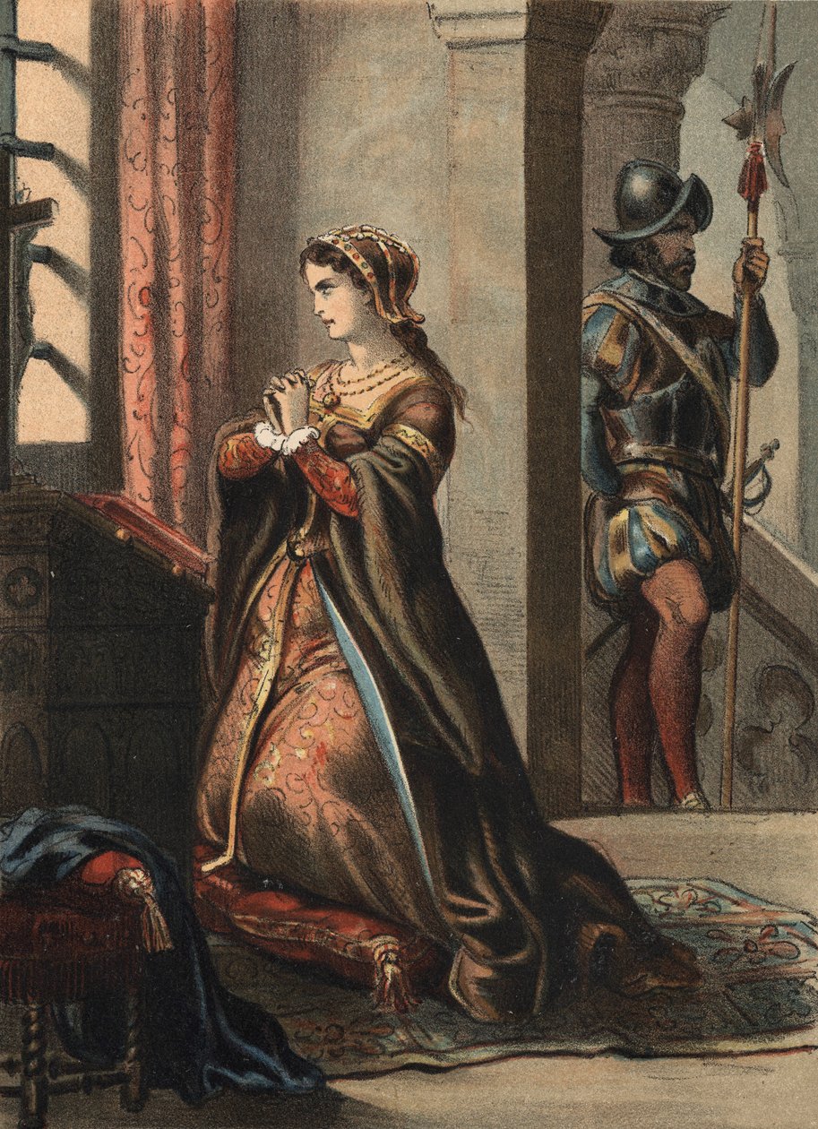 Anne of Boleyn (Anna or Ann Bolin and Anne Bullen av Spanish School